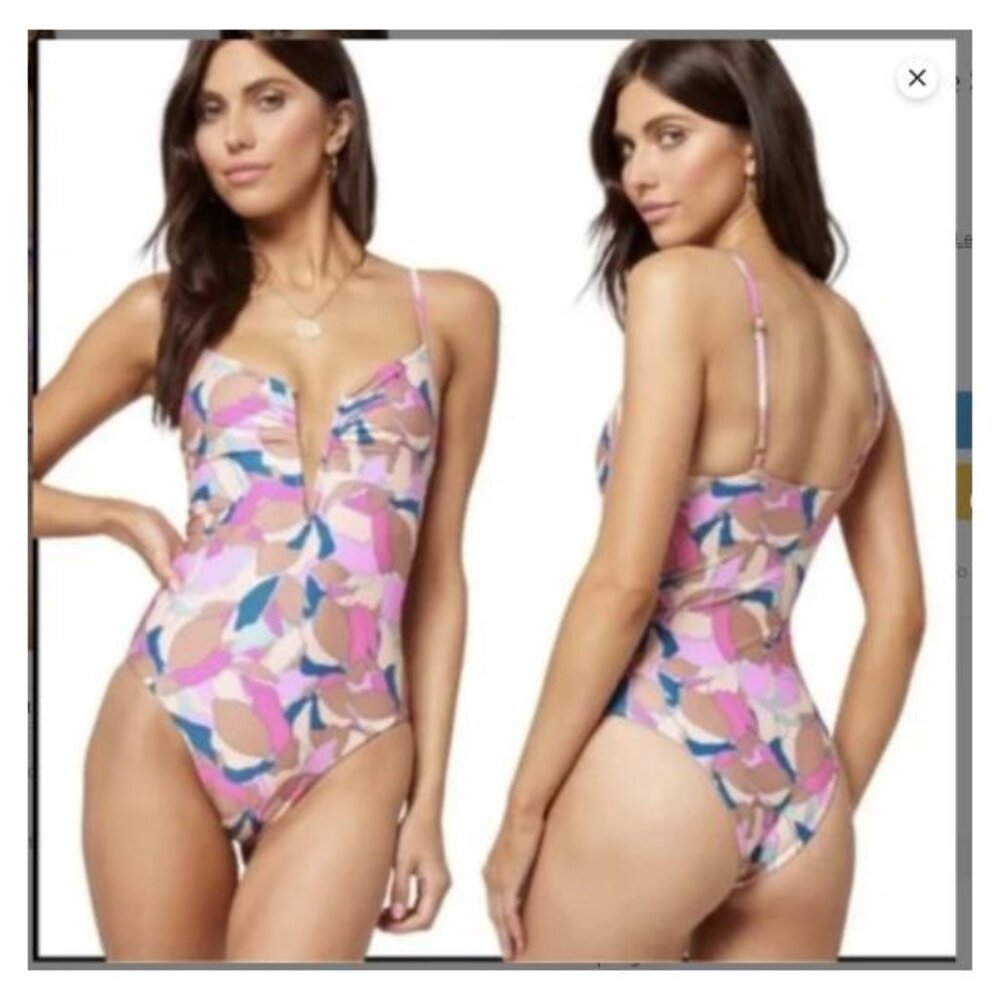 I*space Roxanne Bitsy One Piece Swimsuit In Sundazed Floral NWOT - Large